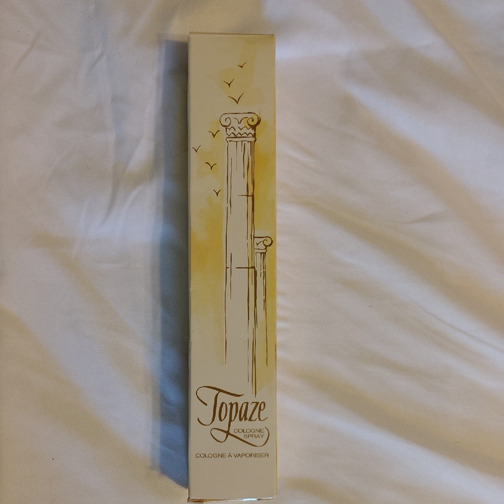Avon Topaze Cologne Spray in Cream and Gold
